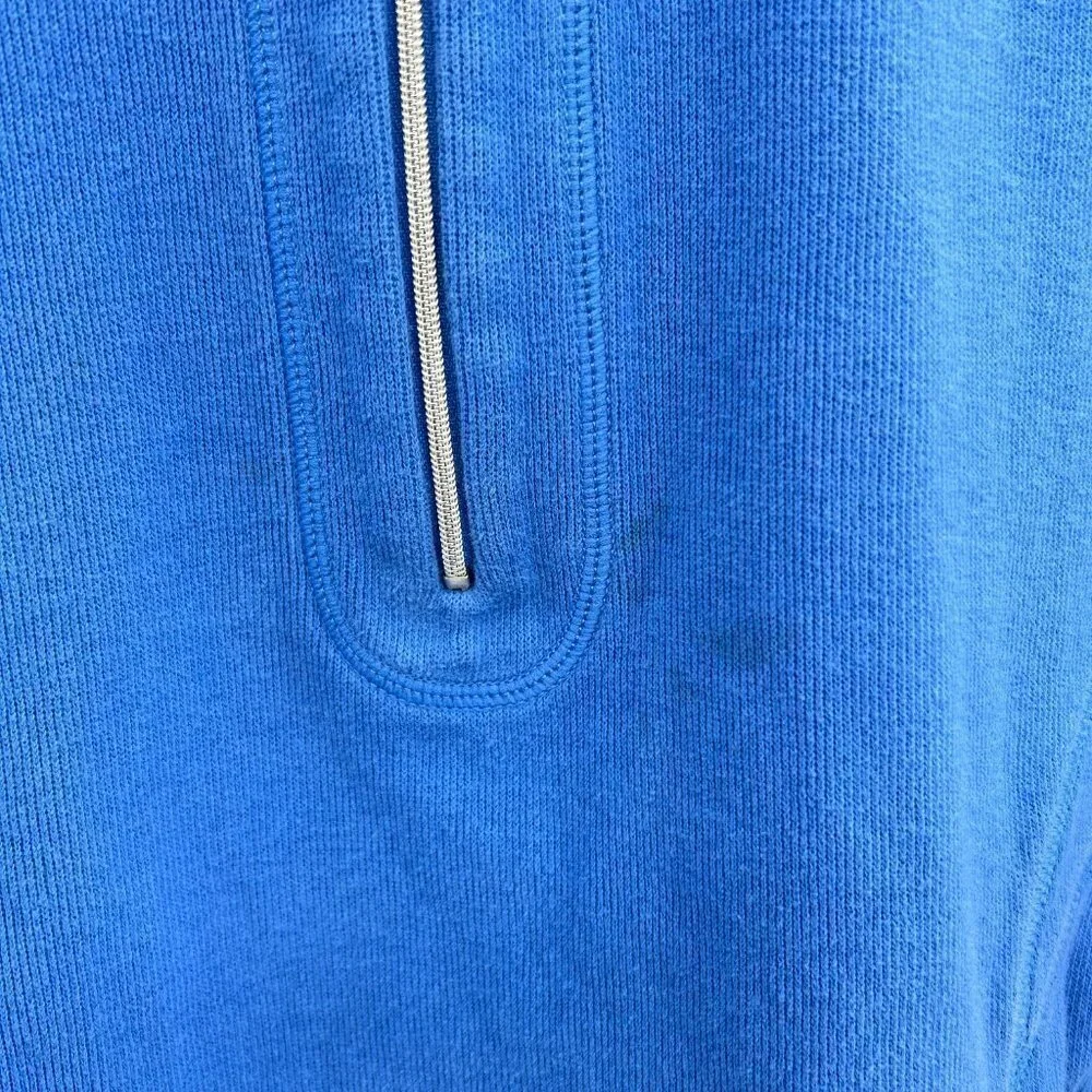 TOMMY BAHAMA *FLAWED* Men's Blue Ribbed Half Zip Pullover Sweater Size Medium